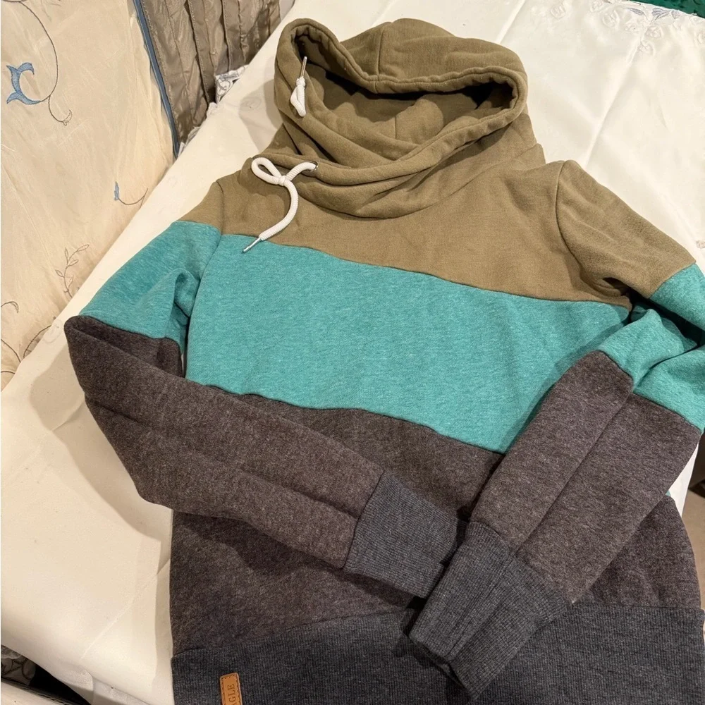 Cozy Cowl Neck Sweater in Olive, Teal, and Charcoal